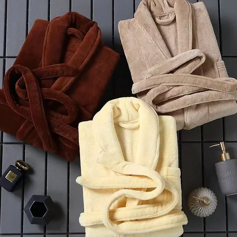 latest design cotton material custom bathrobes for men super water absorbent breathable men bathrobes new design men bathrobe