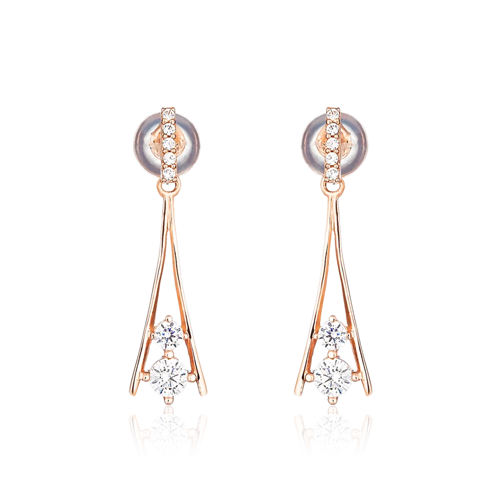 FINE JEWELRY EARRINGS rose gold stud earrings Eiffel jewelry set Huy Thanh Jewelry Wholesale price BTPTB286
