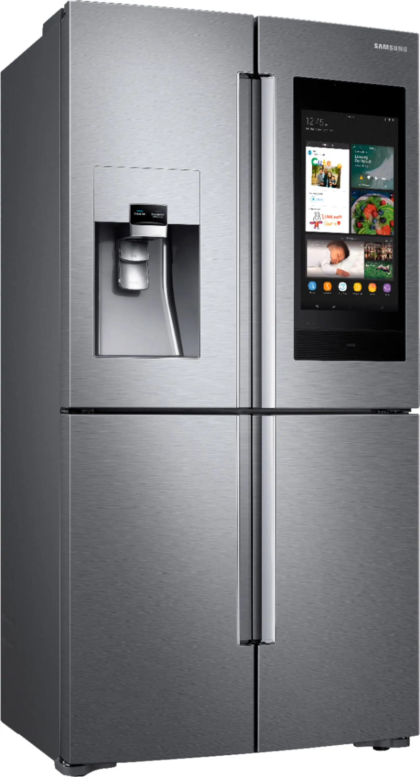 Самые популярные товары в течение 28 cu ft 4 холодильника двери с сенсорным экраном из нержавеющей