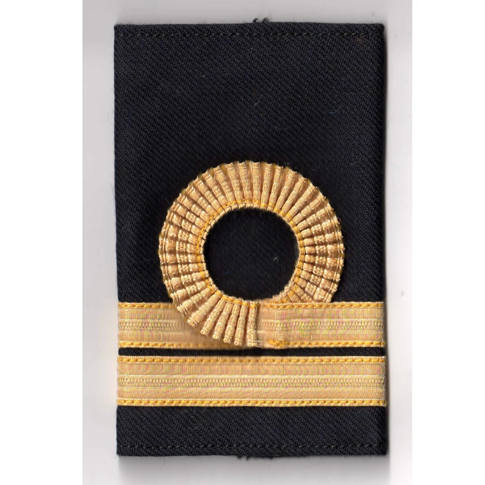 Supplier of customized high quality uniform Epaulet with embroidery star 2 bar shoulder board Slip on slider with embroidery