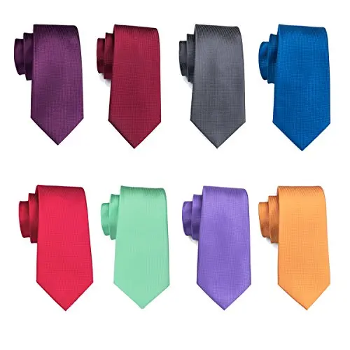 Solid Color Necktie Set Business /Office Man Ties   Plain Solid Color Pre-Tied Party Necktie Silk Mens Tie 6cm Slim Skinny Solid