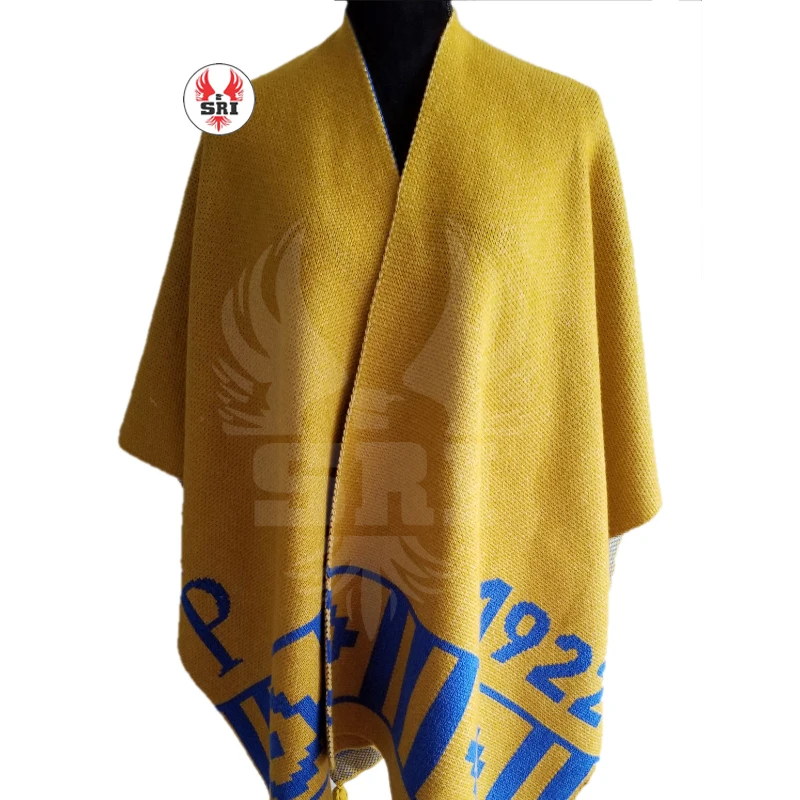 Sigma Gamma Rho Sorority Lady Sublimated Cape Shawl  | SGRHO Sororities Women Custom Sublimated Cape Shawl