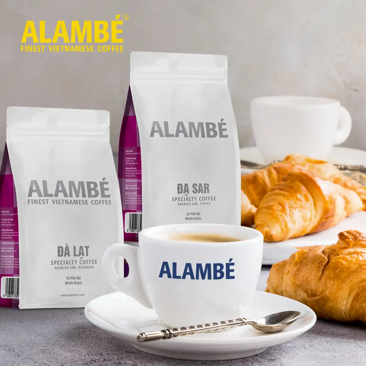 2 Years Shelf Life High Roast Alambe Da Sar Ground Roasted Coffee 230g Sealing Zip Bag Wholesale Origin From Vietnam kafei nice