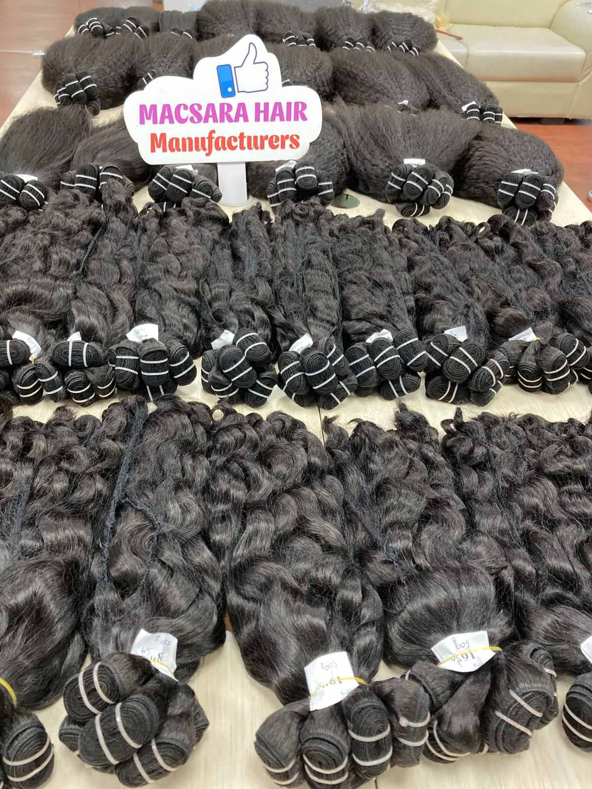 Wholesale machine weft hair bundles Vietnamese human hair extensions raw hair customized length and textures