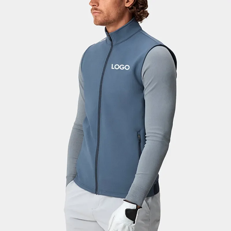 Low Moq Wholesale Winter Custom Softshell Jacket Polar Fleece Vest Men 100% Polyester Windproof Softshell Fleece Outdoor Vest