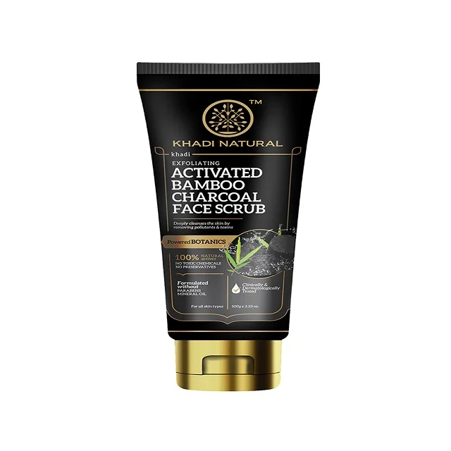 Khadi Natural Activated Bamboo Charcoal Face Scrub