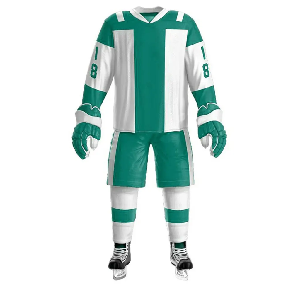Premium Quality Factory Manufacture Ice Hockey Jersey And Pant Sets Wholesale Price Ice Hockey Uniform