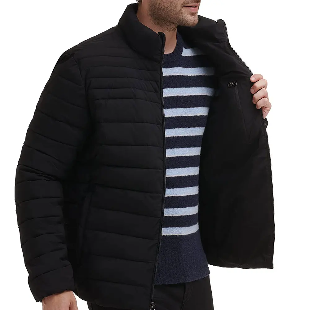 Customized Men Puffer Jacket Hot sales low MOQ Hooded Running Thick Unisex blue color block puffer jacket for men