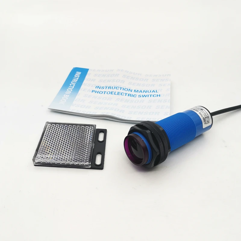 M30 retroreflective type photoelectric sensor AC 2 WIRES NO or NC thinner with mirror reflect switch distance 3m