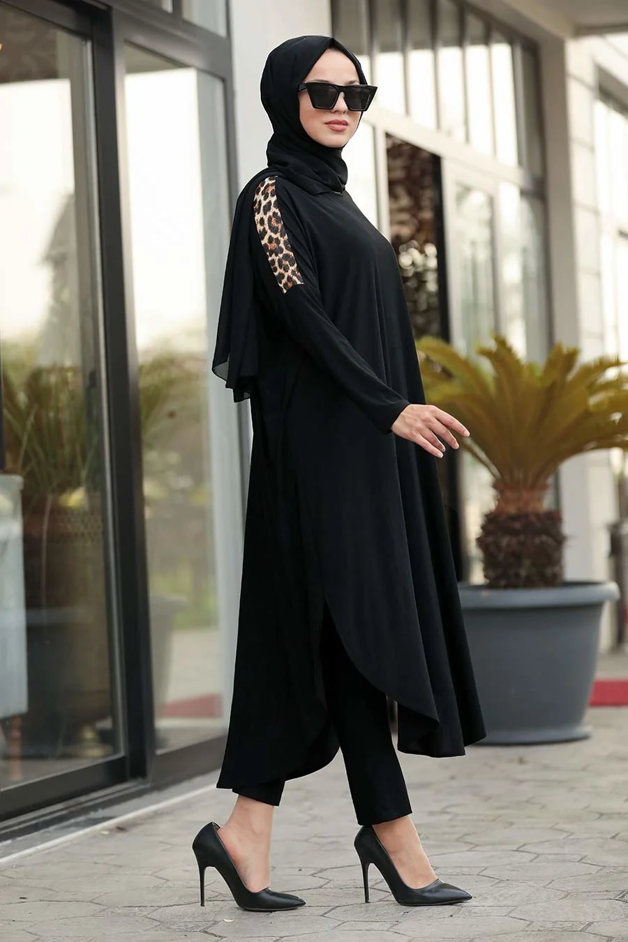 New Women Casual Fashion Wear 100% Jersey Stretchable Fabric Printed Tunic Top Abaya Dress 2023