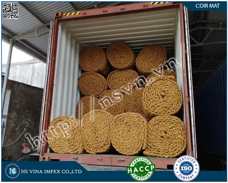 Coir mat Coconut fiber carpet from coconut fiber specialized for paving roads lining floors good price guaranteed quality