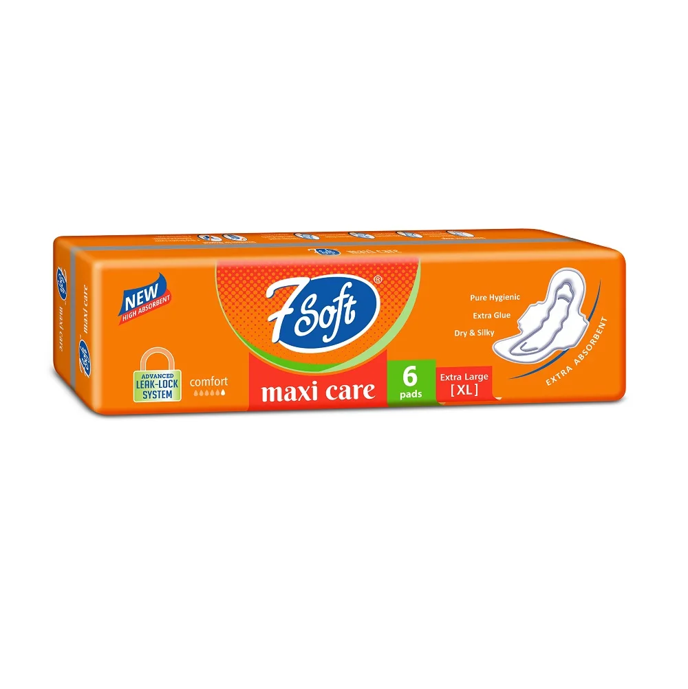 Private Label New Ultra 7 Soft Maxi Care XL Sanitary Napkin for Womens with 6 Pads in it Available at Low Price