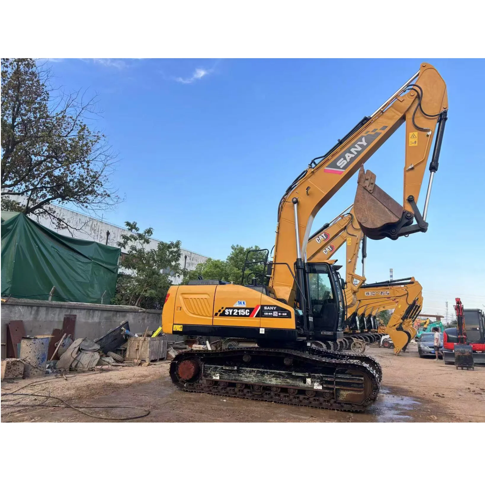 Оригинальный 21-тонный гидравлический экскаватор Sany SY215C-9 Second Hand SY215 Digger для продажи