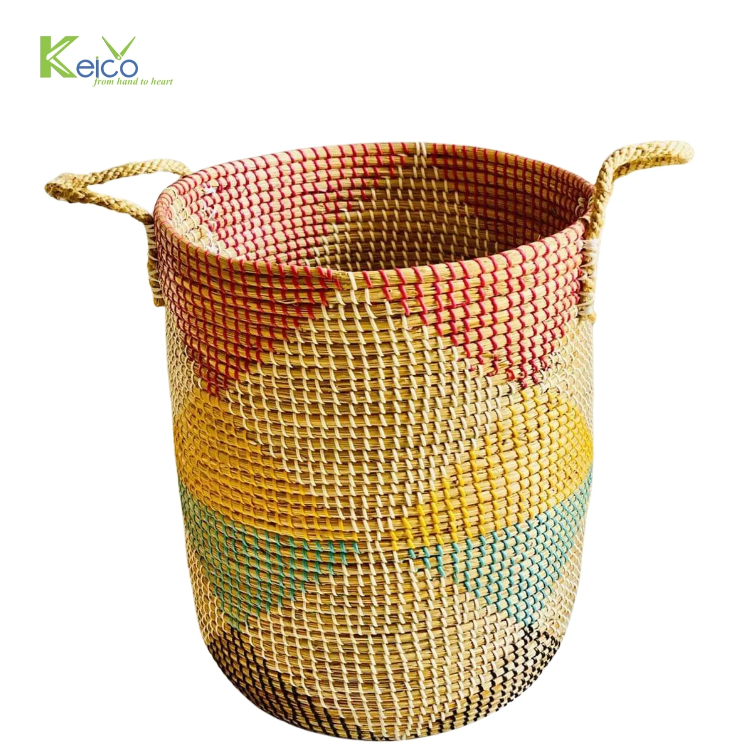 2023 Innovative Products Natural Seagrass Laundry Basket Dirty Clothes Laundry Basket Handle Storage Basket  From Keico Vietnam