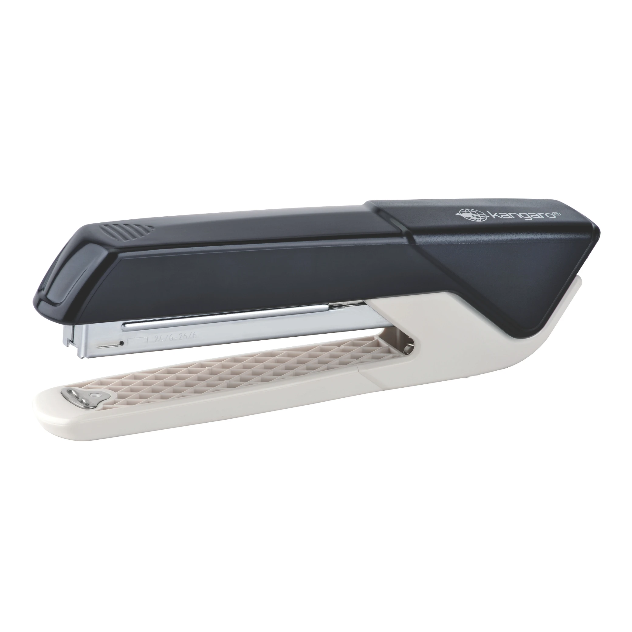 Kangaro Quality Manual Full Strip Stapler Quick Loading Mechanism Metal Bottom Built-in Staple Remover Reload Indicator Plastic