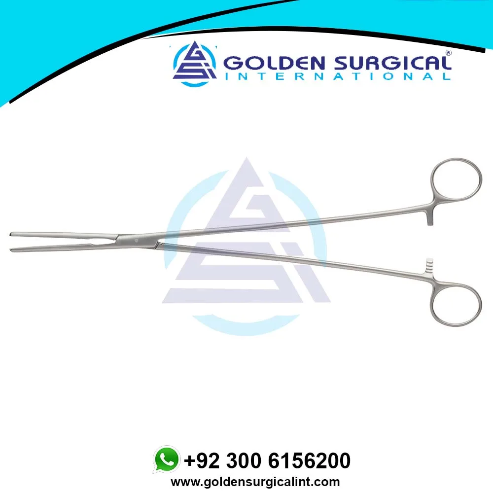 Surgical Seedhouse Clamp 1st Curve 2 x 3 Debakey, Atraumatic Jaw, Overall Length 300mm Clamping Forceps