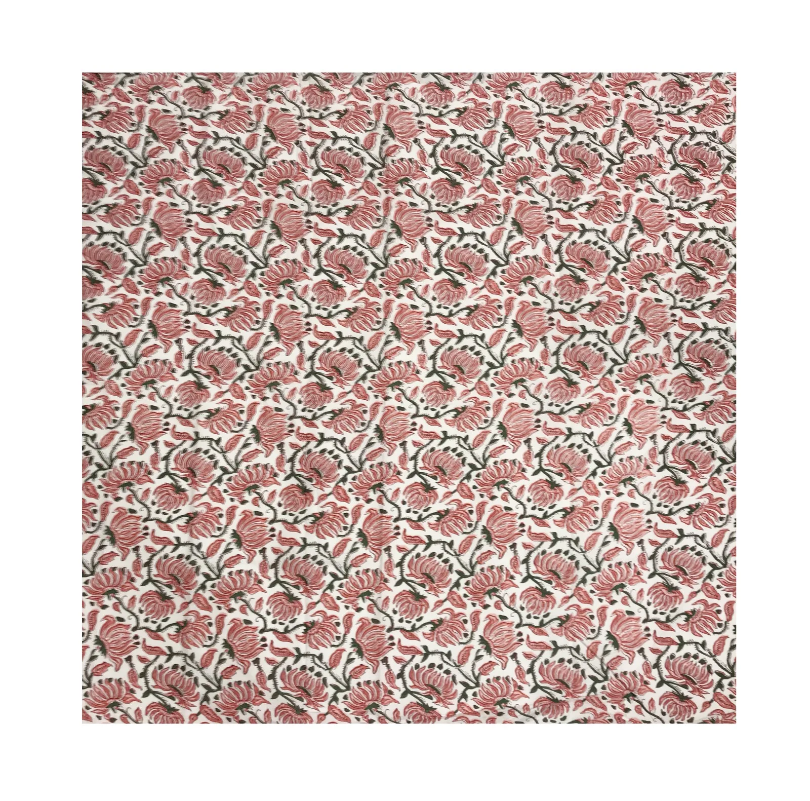 Wholesale Handmade Cotton Fabric Hand Block Print Cotton Fabric Soft and Breathable Raw Cotton Textile at Cheap Prices Bulk OEM