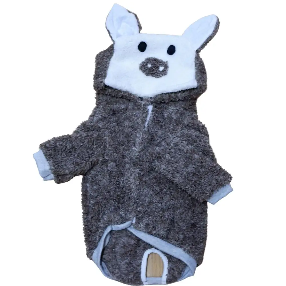 Custom Pet Clothing Little Pig Hoodies Coat Pet Clothes Autumn Winter Plush Cartoon Pet Costume Cute Fashion