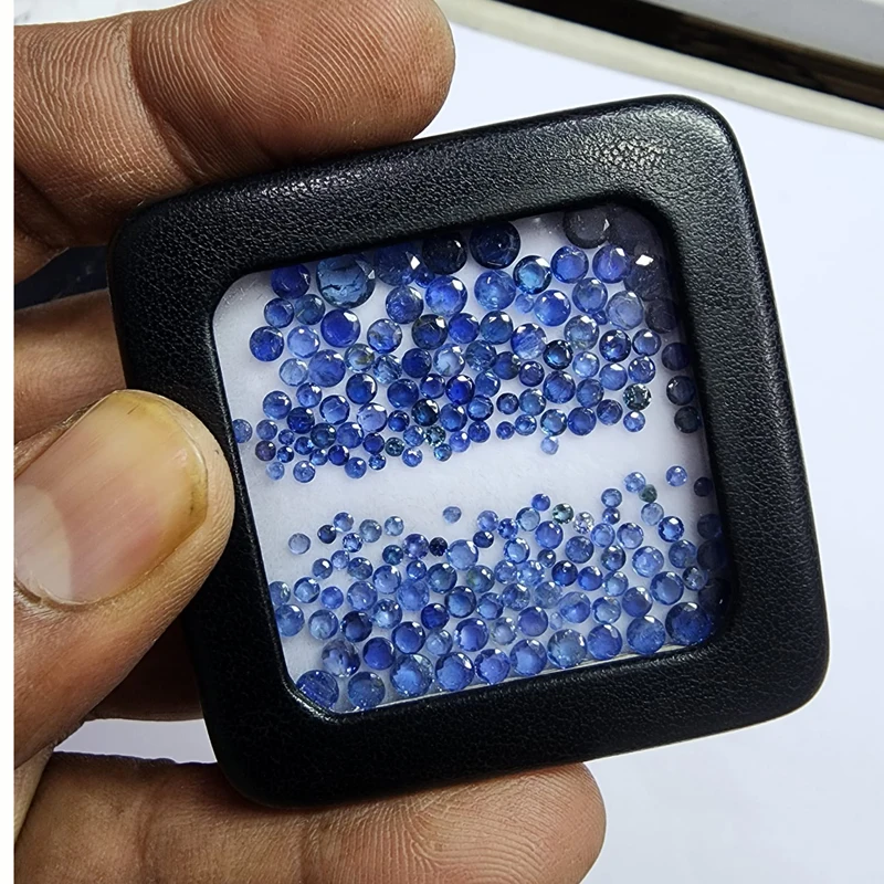 Burmese Natural Blue Sapphire 1.5mm 2mm 3mm Round facet 20 cts Iroc Sales High Quality Sapphire Loose Gemstone US$144 for all