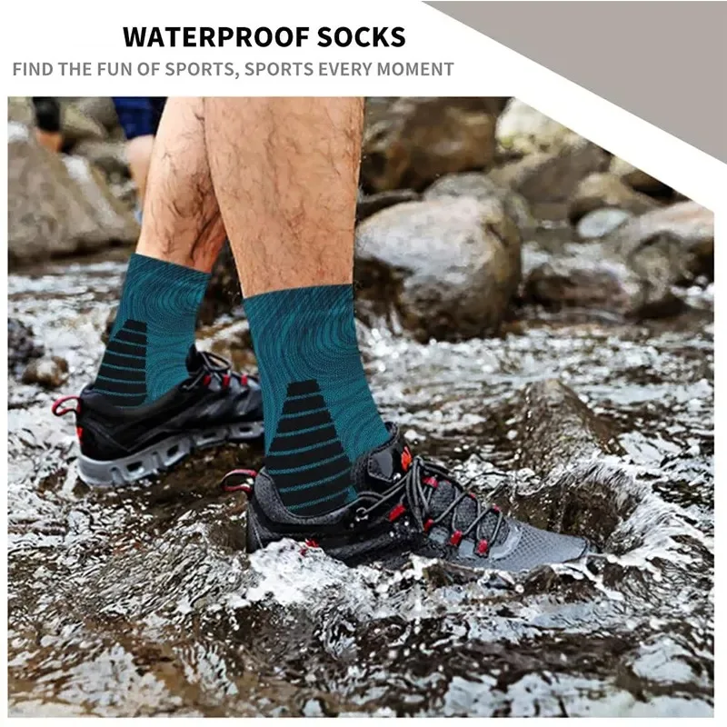 Waterproof Breathable Seamless Men Women Cycling Running Athletic Sport Custom Pattern Waterproof Socks