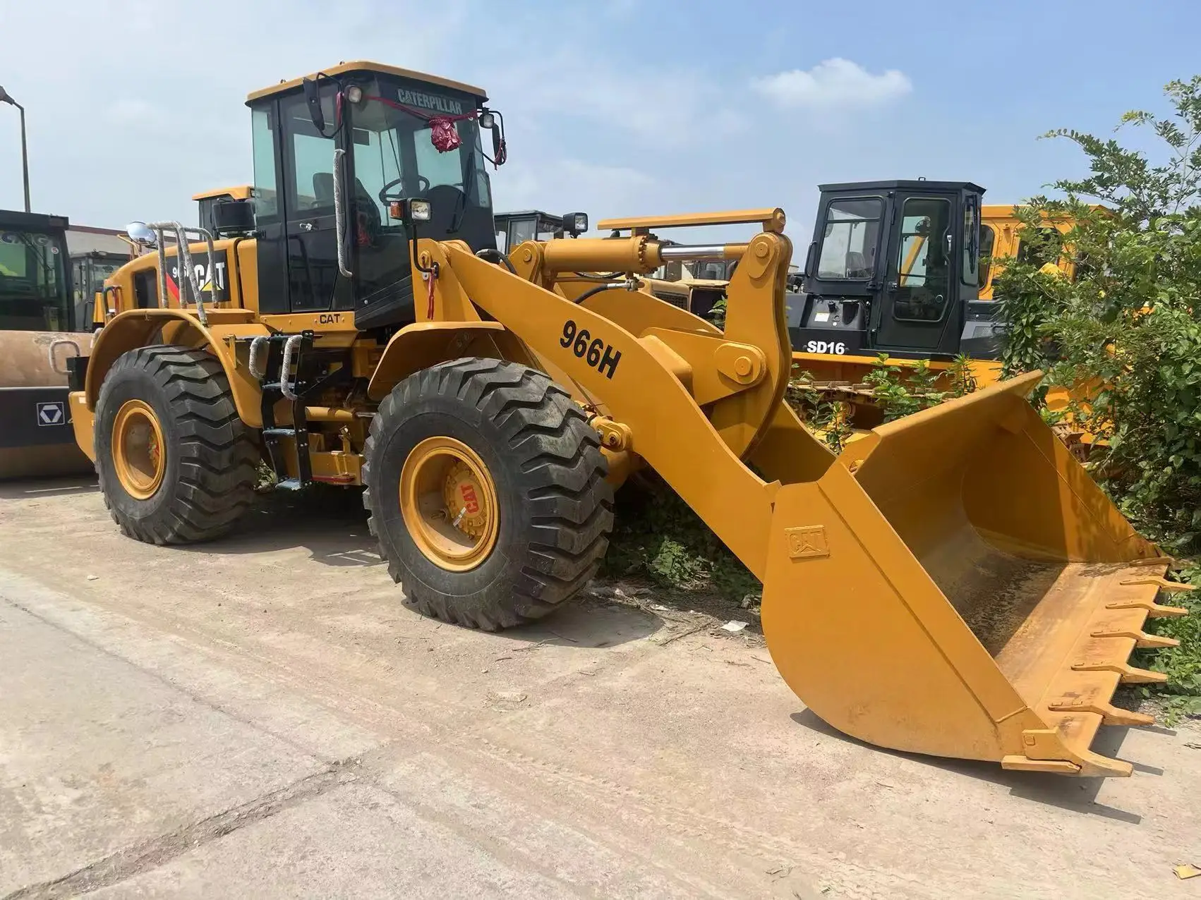 Погрузчик Caterpillar CAT966H оригинальный CAT 966H большой 6-тонный колесный погрузчик для продажи