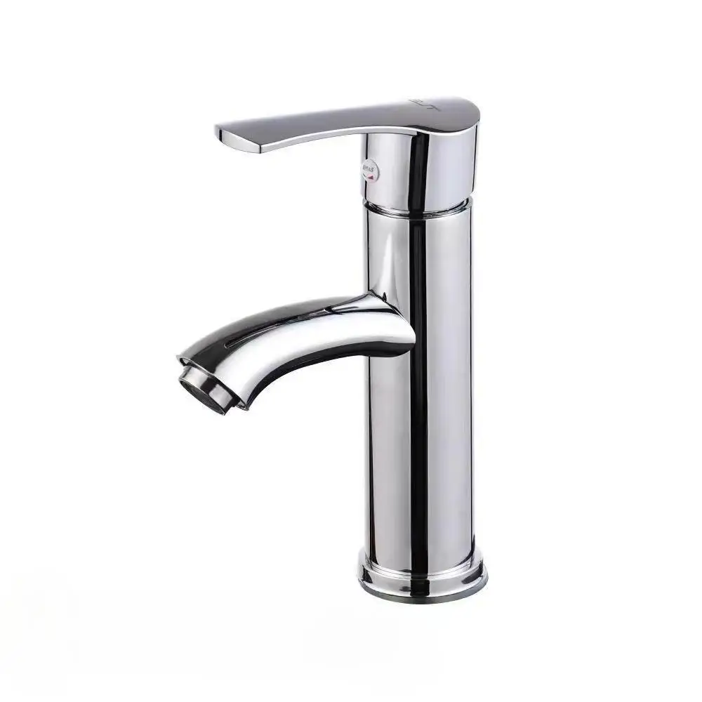 Washbasin hot and cold faucet stainless steel single hole faucet bathroom sink washbasin faucet