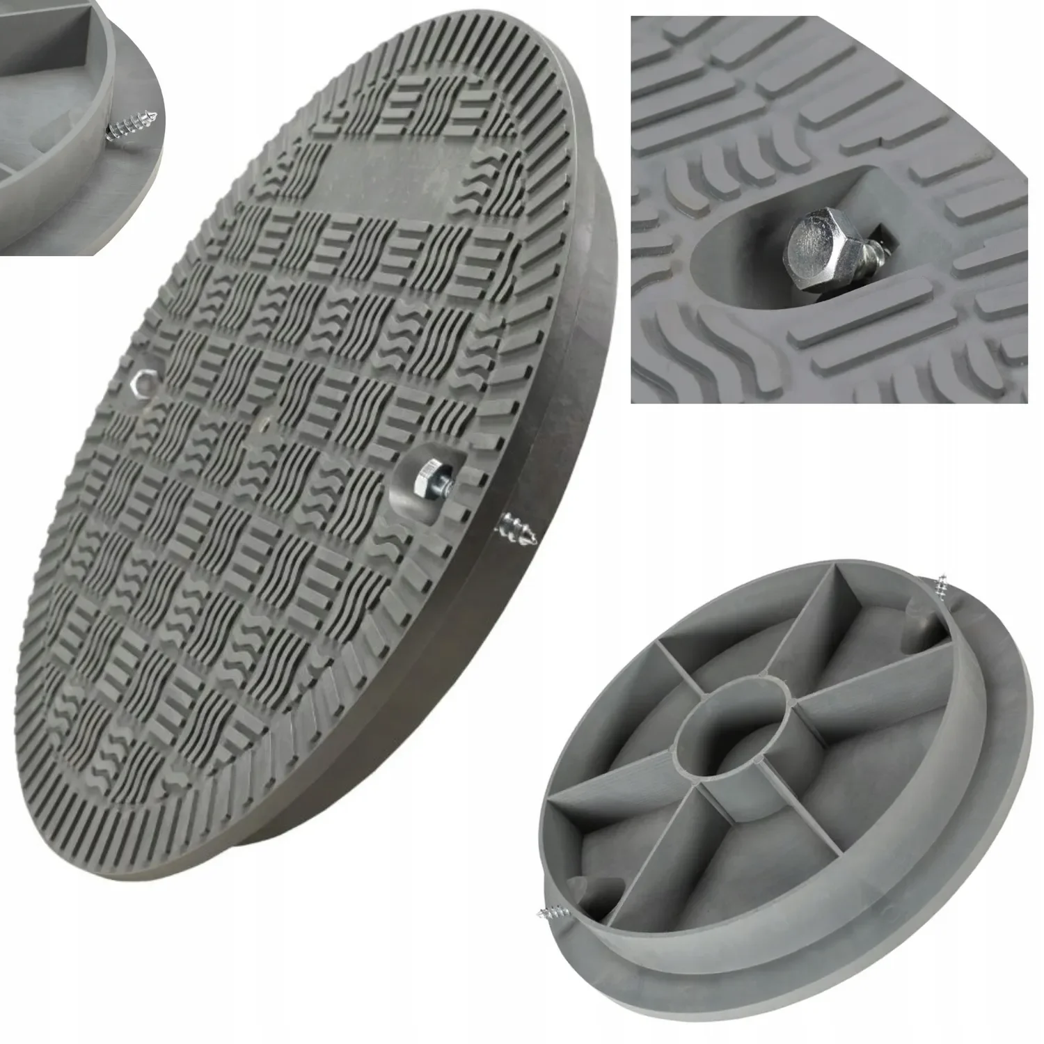 Polymer material gutter cover plastic gutter kitchen Sewer Manhole cover Round DN315 A15 PP GREY