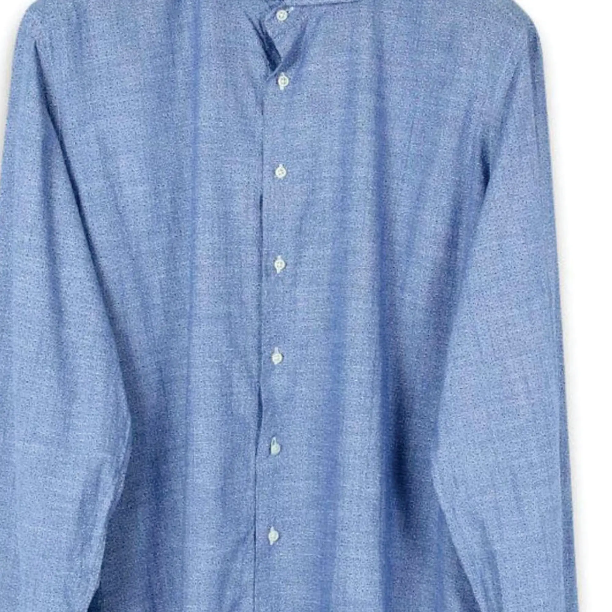 Exam Causal Spring Summer Mandarin Collar Linen Stand-Up Collar Long Sleeve Button Men Casual Shirt