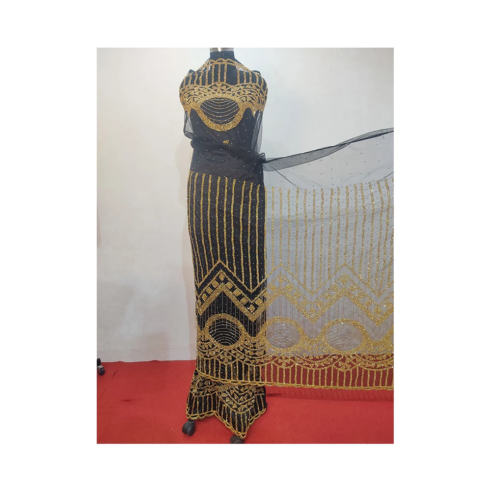 Latest Collection George Fabric with Sequin African George Wrapper For Party