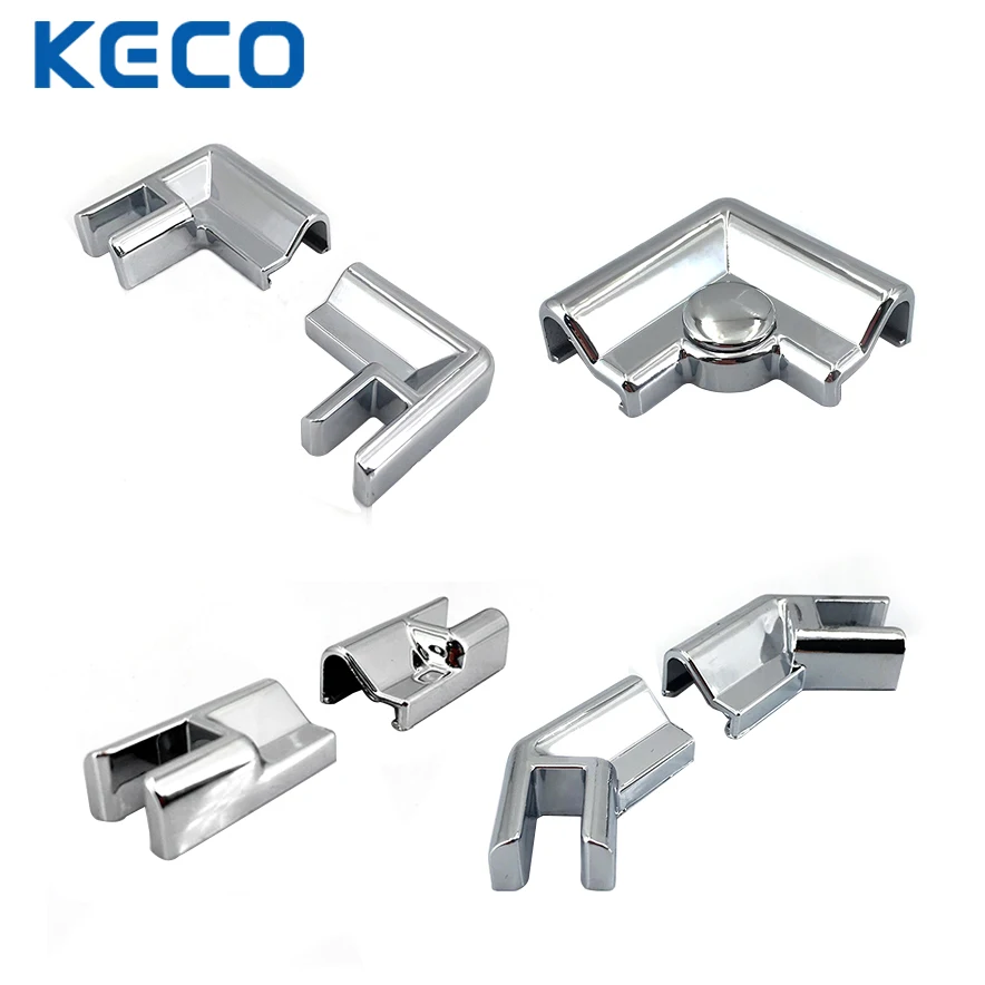 KECO New Style Left / Right Connector Shower Door Aluminium Profile Corner Joint Plastic