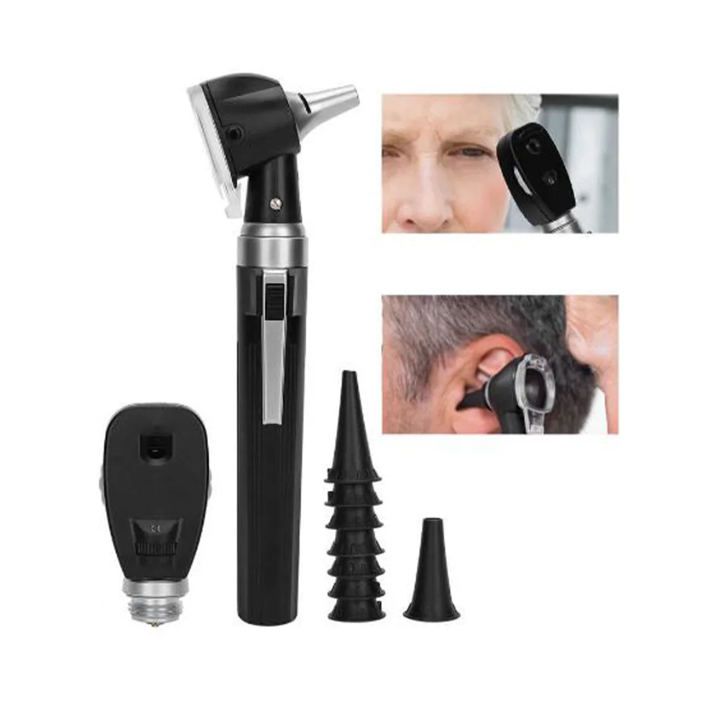 Fiber Optic Otoscope Examination LED Set Medical ENT Device for Accurate Ear and Ophthalmoscope Diagnostics