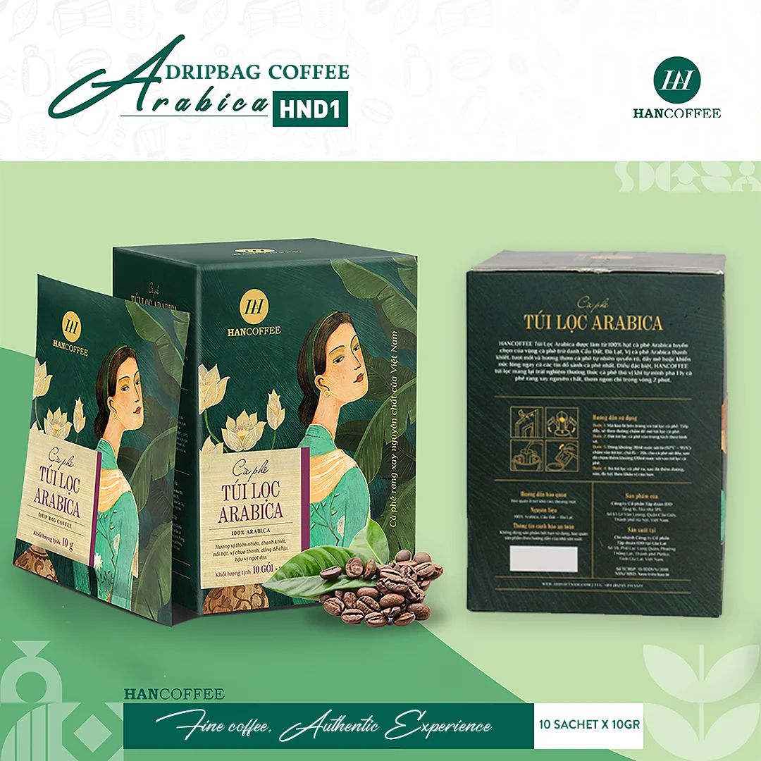 Vietnam	Standard Exclusive Arabica Drip bag Coffee Original Equipment Manufacturing High Quality Coffee Bag Eco-friendly Coffee