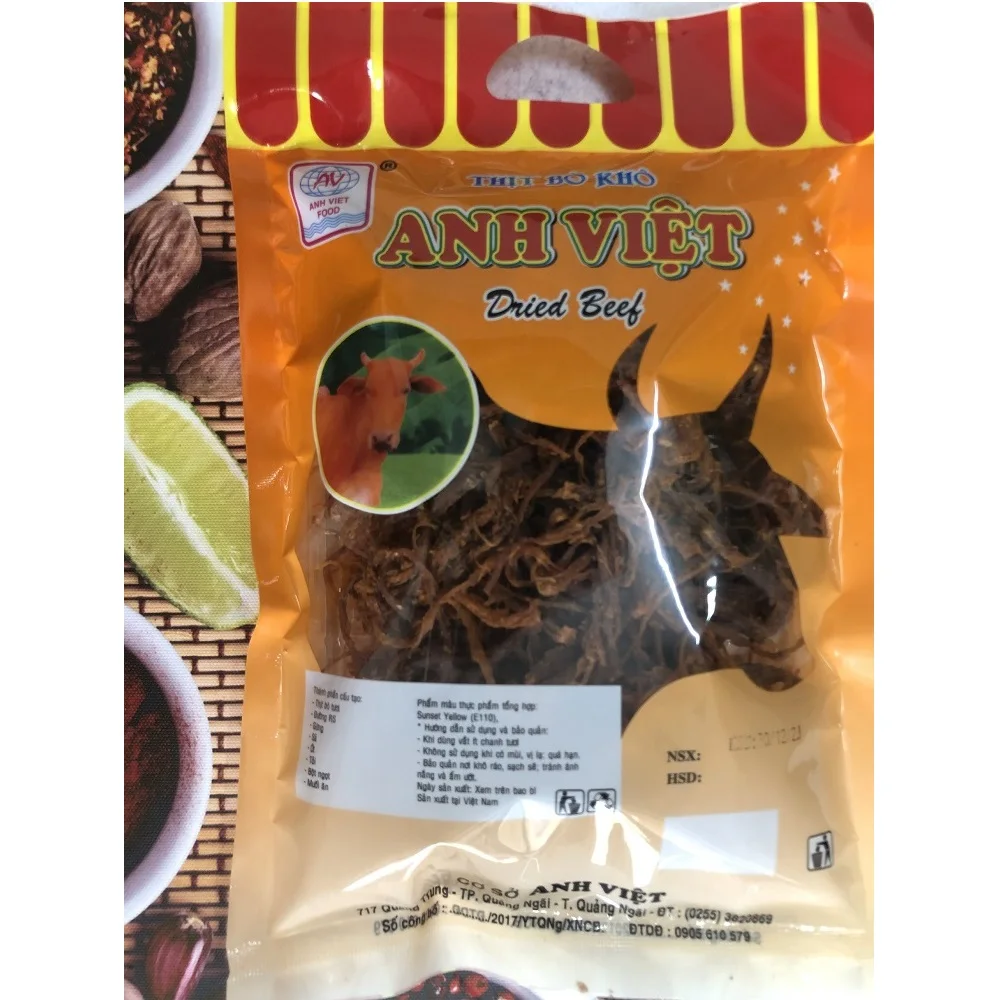 Ручная работа 200 г острая вкусная сушеная говядина Yummy в упаковке для