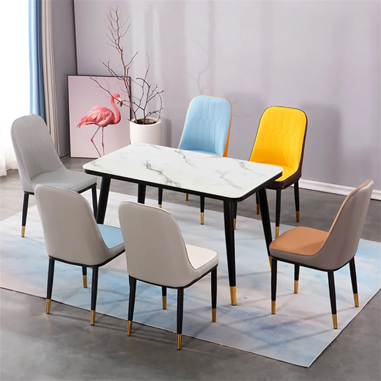 Modern 6-Seater round Marble Set Best Price Home Furniture for Supermarket Mall and Home Bar Wooden Material Dining Table