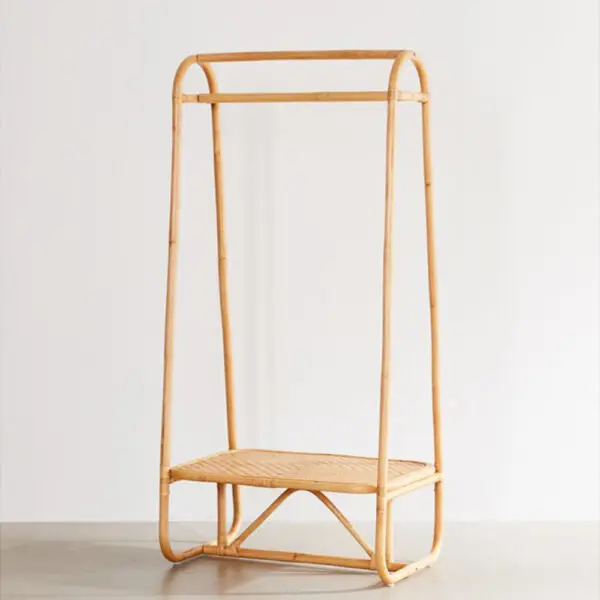 Customize Handicraft Furniture Rattan Hanging Clothes Racks Home Organize Clothes Standing Rack Made in Vietnam FBA Amazon