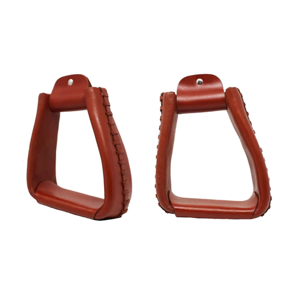 High Quality Equestrian Shiny Blue Color Spanish Stirrups English Stirrups Horse Back Riding Safety Stirrups