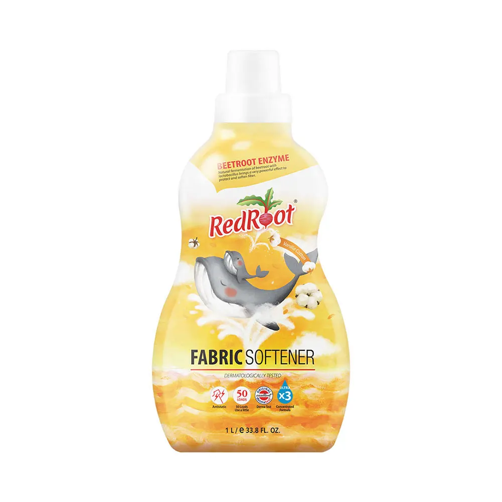 Laundry Detergent bottles RedRoot Fabric Softener_Vanilla Cotton Soft and Luxurious Fragrance Antistatic