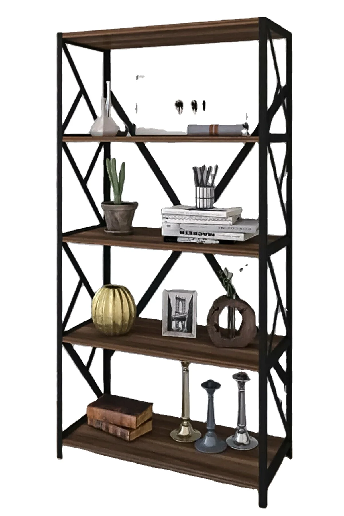 Wood Bookshelf Shelf Wooden Rack Wholesale Custom Design MDF Chipboard Living Room Furniture Home Appliance Multi Color