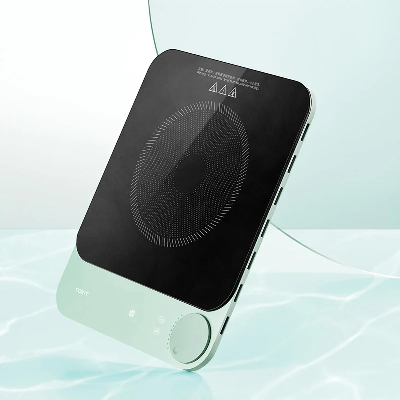 2022 xiaomi youpin TOKIT Ultra-thin light color induction cooker 16 mm ultra-thin body tri-color colorful face 3 mm tactile knob