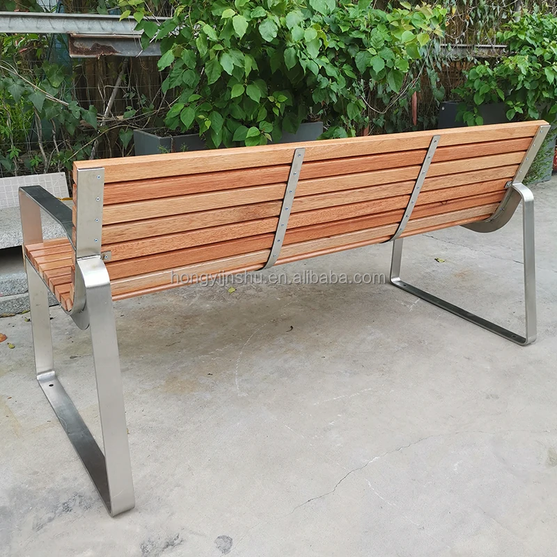 New arrival stainless steel bench seat metal street furniture outdoor patio bench for park