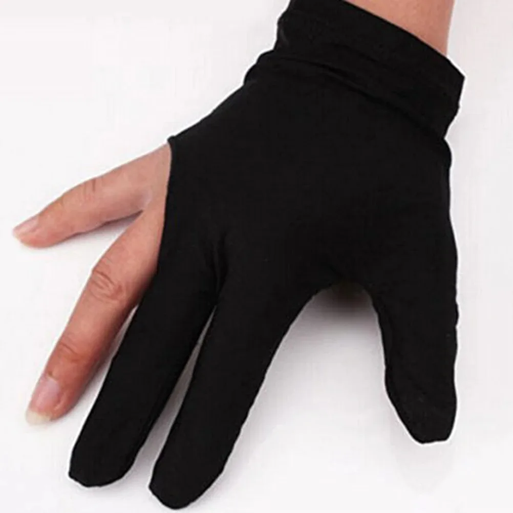 Wholesale OEM Service  Billiard Cue Glove Pool Left Hand Open Three Finger Accessory for Unisex Women and Men
