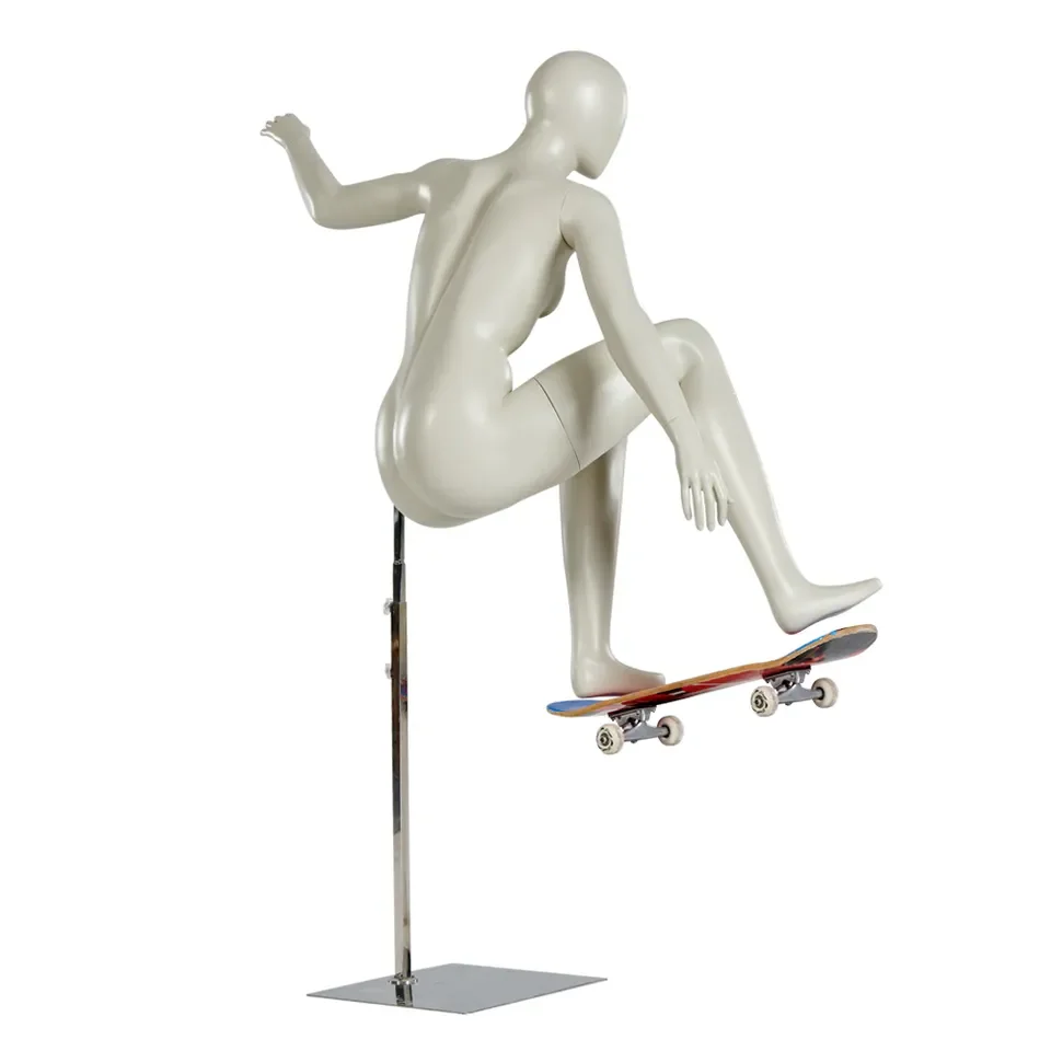 Black White Sports Muscle Mannequin Male Female Running Model Muscle Sports Full Body Dummy Model