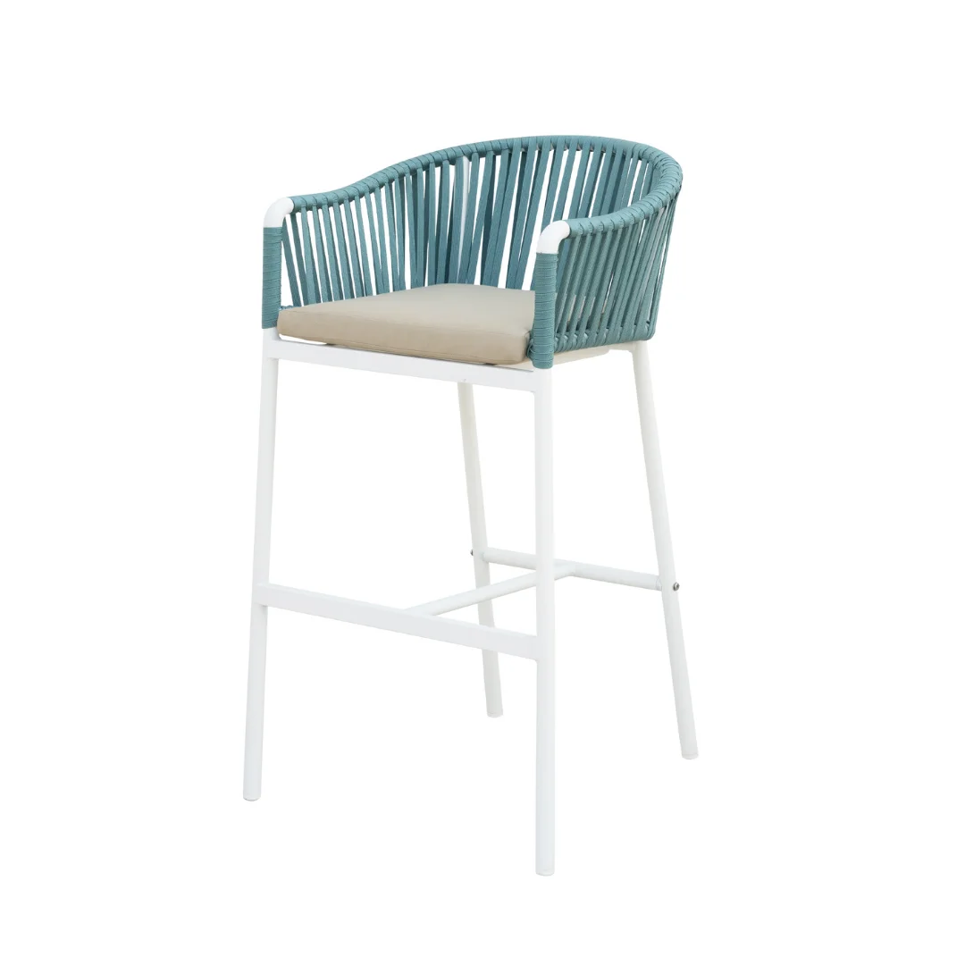 Outdoor Patio Furniture Waterproof Aluminum With Rope Garden Restaurant Dining Bar Chair From Vietnam