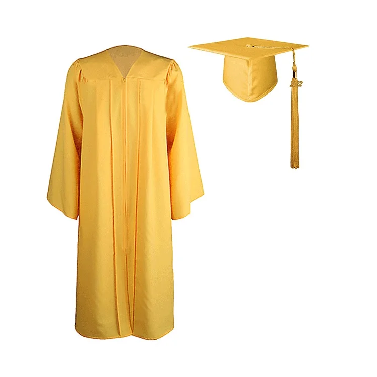 High Quality Multi Color Best Quality Adult Graduation Gown And Cap Customized Disposable Graduation Gowns