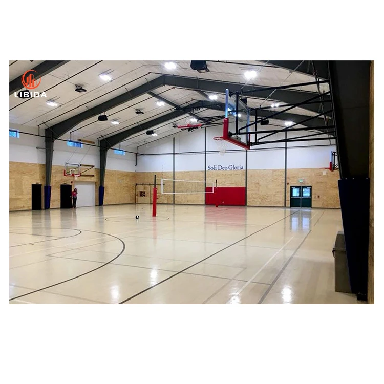 Q355 Быстрый сборный дизайн стальной конструкции Badminten баскетбольный спортивный зал футбольный