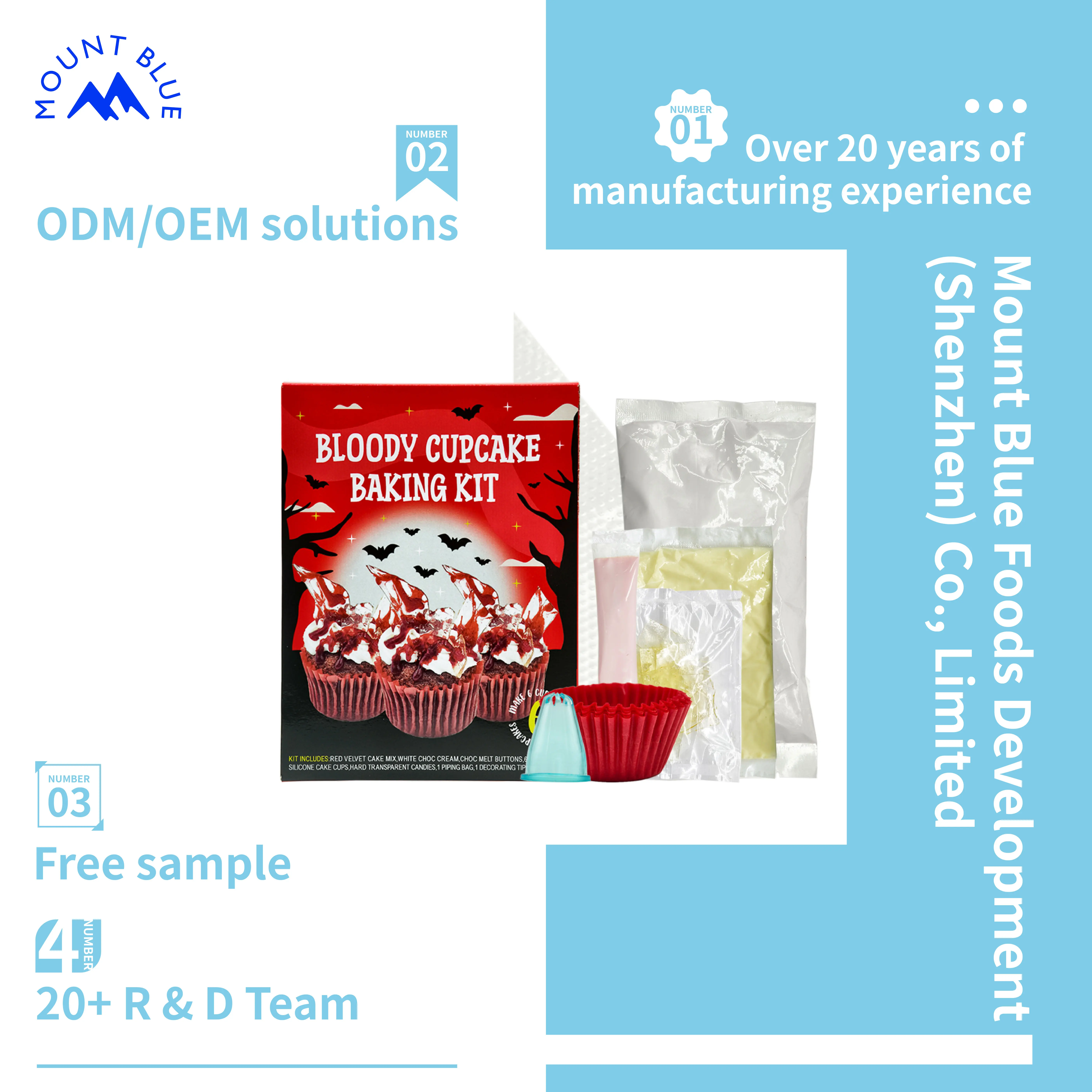 OEM/ODM украшенный кекс Хэллоуин набор выпечки по индивидуальному заказу