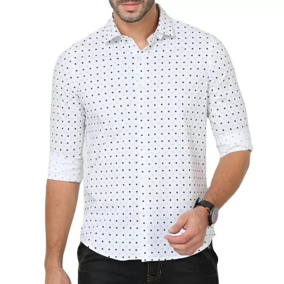 Customized Trending 2022 New Fancy Design Bulk Wholesale Plus Size 100% Cotton Peach Finish Printed Casual washed Shirts for Men