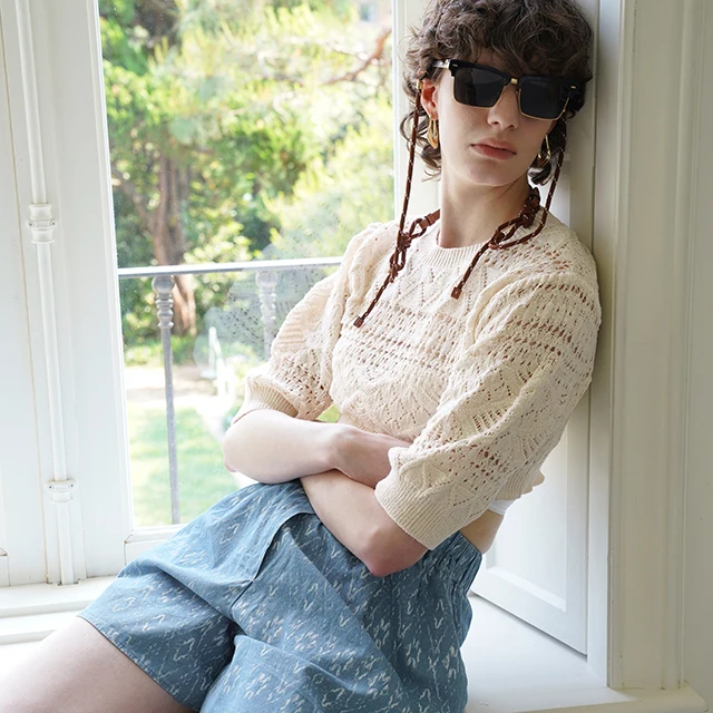 [PELOTE] Feminine Lace Punching Knit