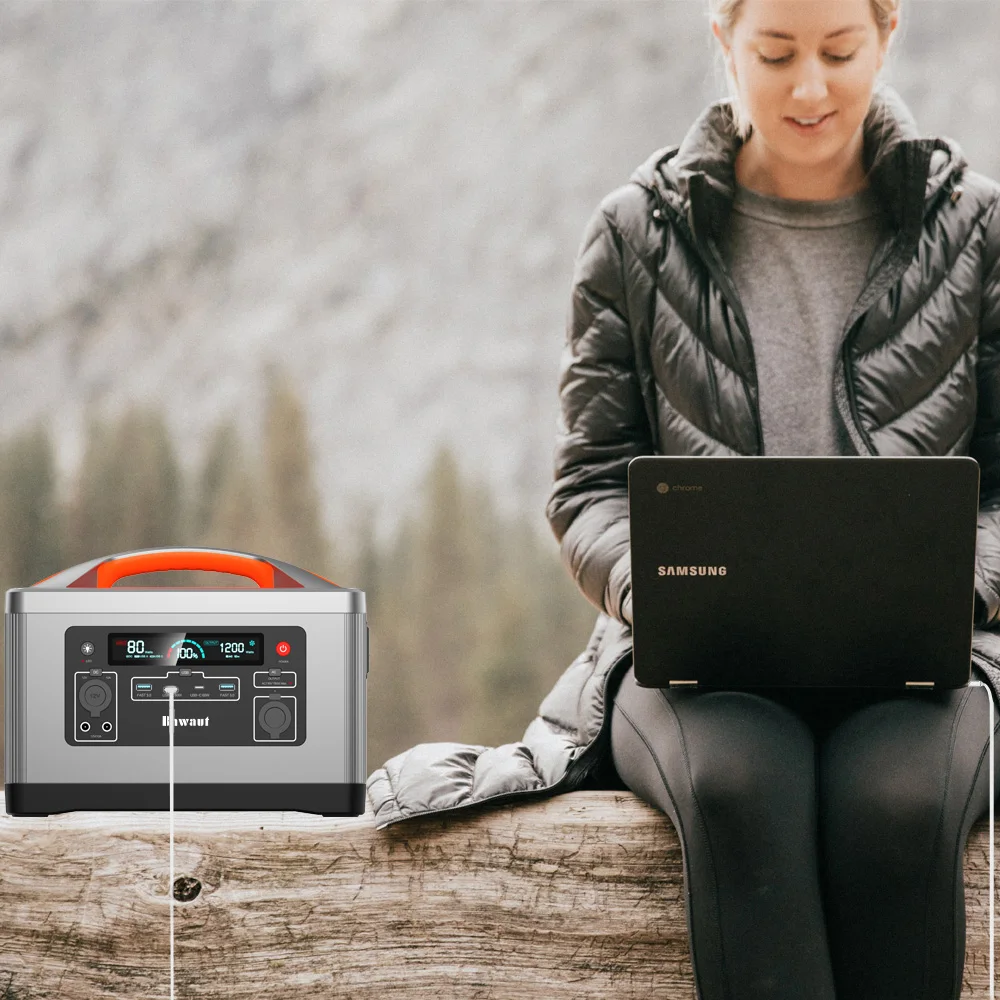 Solar Generator Portable Power Station 1200W 1120Wh For Campers Rvs Or As An Emergency Backup