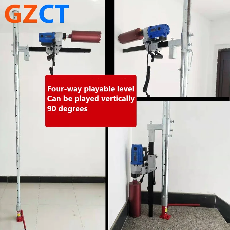 Hand/Vertical Drill Stand Lifteable Telescopic Strut Professional Hydraulic Ejector Rod with 42*42 4-Way Joint&Jack